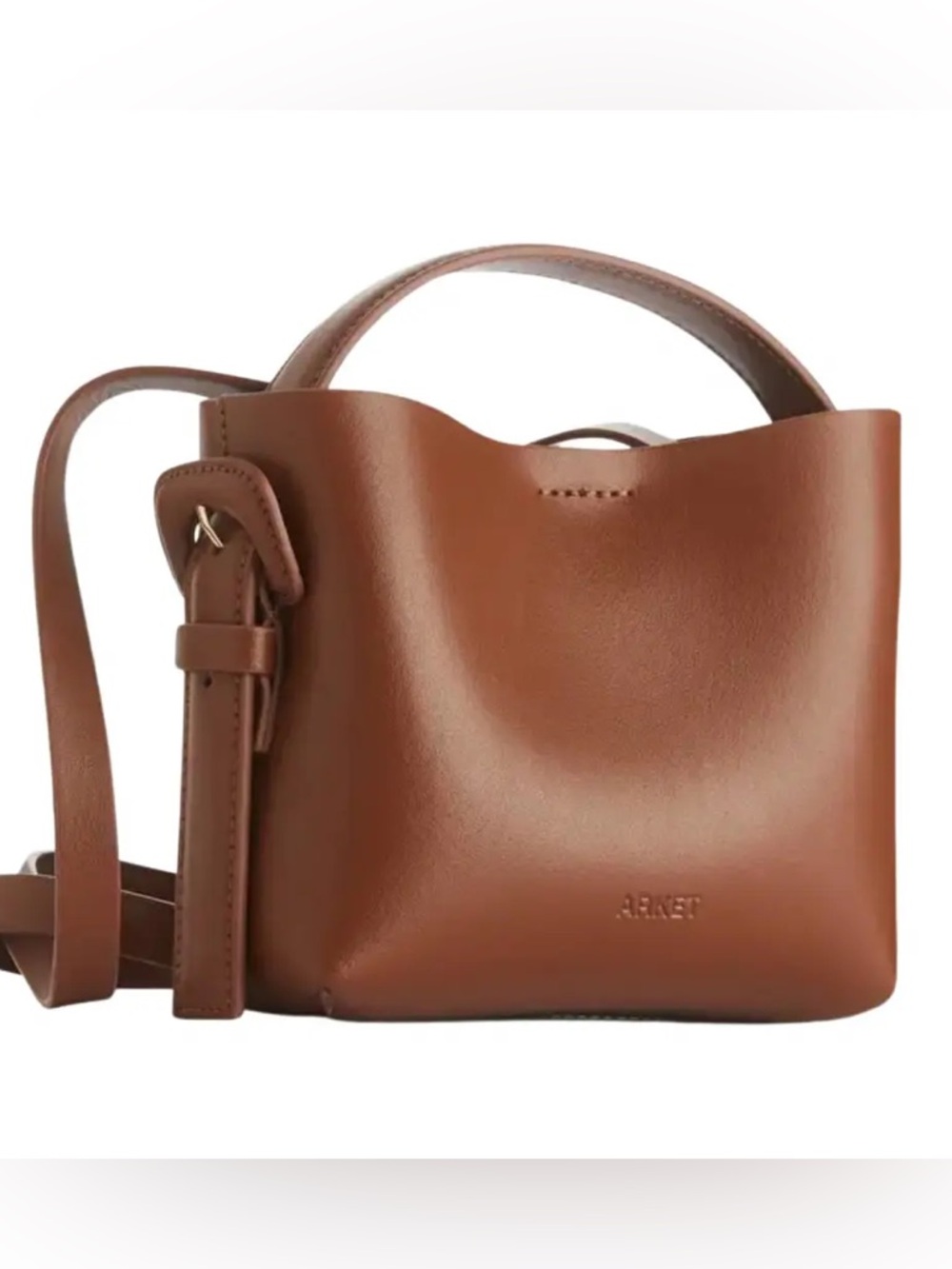 ARKET Leather Crossbody Bag Brown leather OS Never worn